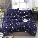 Modern plaid cartoon printed bedding sets bedroom quilt cover kit