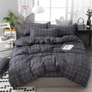 Modern plaid cartoon printed bedding sets bedroom quilt cover kit