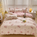 Modern plaid cartoon printed bedding sets bedroom quilt cover kit