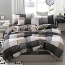 Modern plaid cartoon printed bedding sets bedroom quilt cover kit