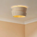 Modern pleated cream led ceiling chandelier for living room