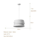 Modern pleated cream led ceiling chandelier for living room