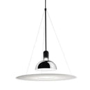 Modern polished brass & white flying saucer chandelier bedroom light