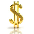 Modern polished gold dollar sign bcj dietary supplement office decor