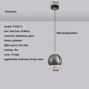 Modern polished metallic adjustable angle pendant light dining room