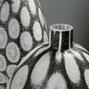 Modern polka dot bubble glass vase black & white living room decor