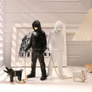 Modern pop art white decorbites dog sculpture living room figurine