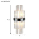 Modern prism black wall mount lamp living room glass sconce