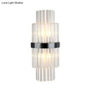 Modern prism black wall mount lamp living room glass sconce