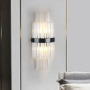 Modern prism black wall mount lamp living room glass sconce