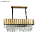 Modern prismatic gold finish pendant light dining room chandelier