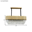 Modern prismatic gold finish pendant light dining room chandelier
