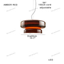 Modern purple & white italian glass pendant light dining room