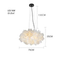 Modern purple & yellow petal led chandelier bedroom pendant light