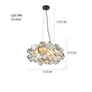 Modern purple & yellow petal led chandelier bedroom pendant light