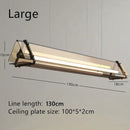 Modern rectangular amber led pendant lamp for dining room