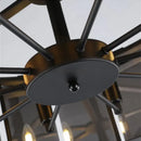 Modern rectangular black crystal chandeliers dining room led light