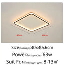 Modern rectangular black dimmable led ceiling chandelier living room