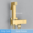 Modern rectangular brass bidet faucet bathroom sprayer in 3 finishes