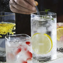 Modern rectangular clear highball glasses set dining room glassware