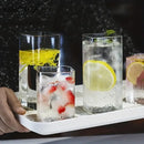 Modern rectangular clear highball glasses set dining room glassware