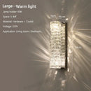 Modern rectangular crystal wall lamp bedroom led sconce