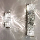 Modern rectangular crystal wall sconce – bedroom led light fixture