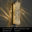Modern rectangular crystal wall sconce bedroom led light