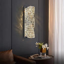 Modern rectangular crystal wall sconce bedroom led light