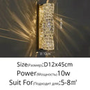 Modern rectangular elegant crystal pendant light dining room warm led