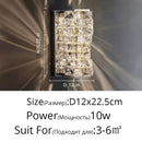 Modern rectangular elegant crystal pendant light dining room warm led