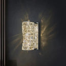 Modern rectangular elegant crystal pendant light dining room warm led