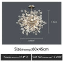 Modern rectangular glass led chandelier living room pendant light