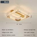 Modern rectangular gold crystal dimmable ceiling light living room