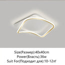 Modern rectangular golden led ceiling chandelier for living room