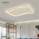 Modern rectangular golden led ceiling chandelier for living room