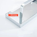 Modern rectangular metal toilet paper holder with tray for bathroom