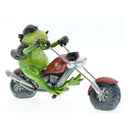 DecorBites™ Cool Frog Resin Cowboy on Motorcycle Figurine | Modern Sculpture Desk Ornament