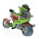 DecorBites™ Cool Frog Resin Cowboy on Motorcycle Figurine | Modern Sculpture Desk Ornament