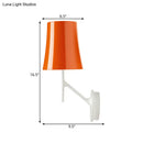 Modern red and white barrel wall mount sconce living room light