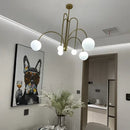 Modern red and white branch glass pendant lights for living room