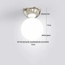Modern red and white iron glass led ceiling lights bedroom globe