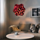 Modern red bauhinia flower chandelier for living room lighting