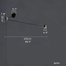 Modern red & black swing arm led wall sconce bedroom light