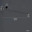 Modern red & black swing arm led wall sconce bedroom light
