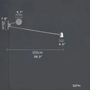 Modern red & black swing arm led wall sconce bedroom light