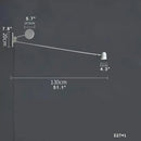 Modern red & black swing arm led wall sconce bedroom light