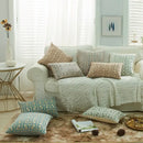 Modern red & cream geometric chenille lumbar pillowcase living room