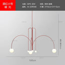 Modern red decorbites designer line chandelier living room globe light