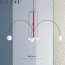 Modern red decorbites designer line chandelier living room globe light